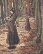 Vincent Van Gogh Tow Women in the Woods (nn04) oil painting